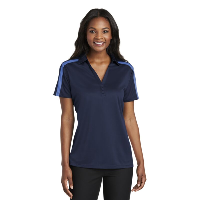 Women's Silk Touch Performance Colorblock Stripe Polo Thumbnail