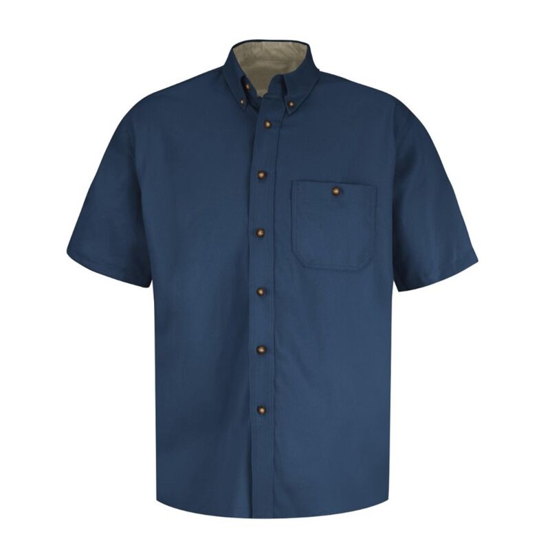 Men's Short Sleeve 100% Cotton Dress Shirt Thumbnail