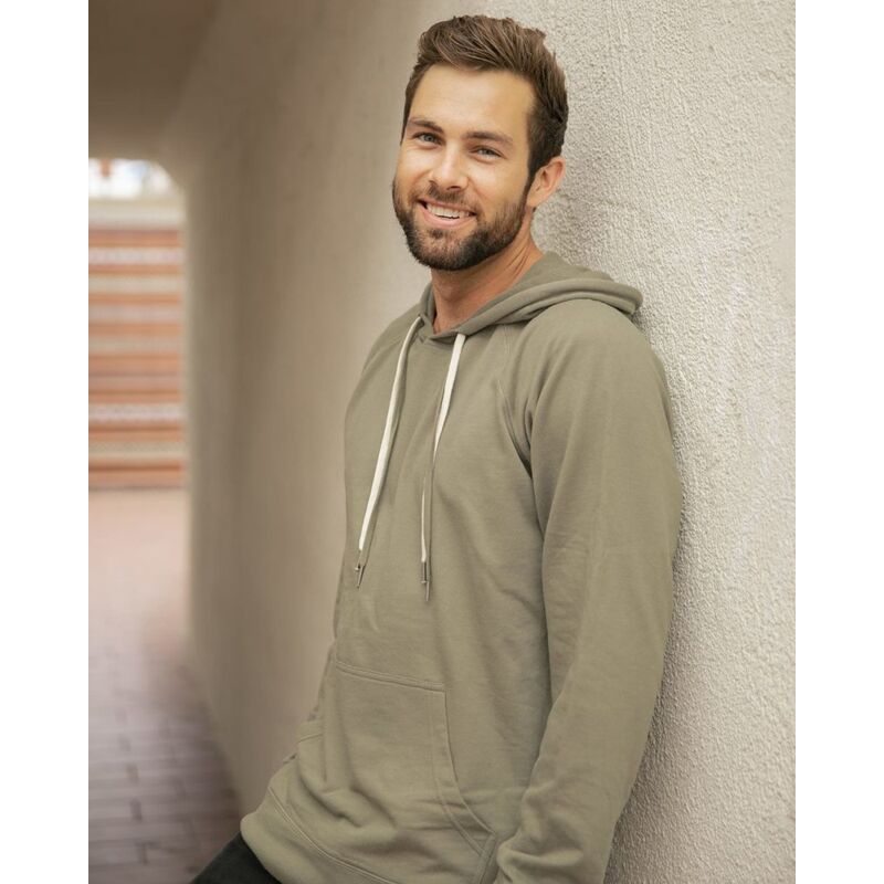 Unisex Icon Lightweight Loopback Terry Hooded Sweatshirt Thumbnail